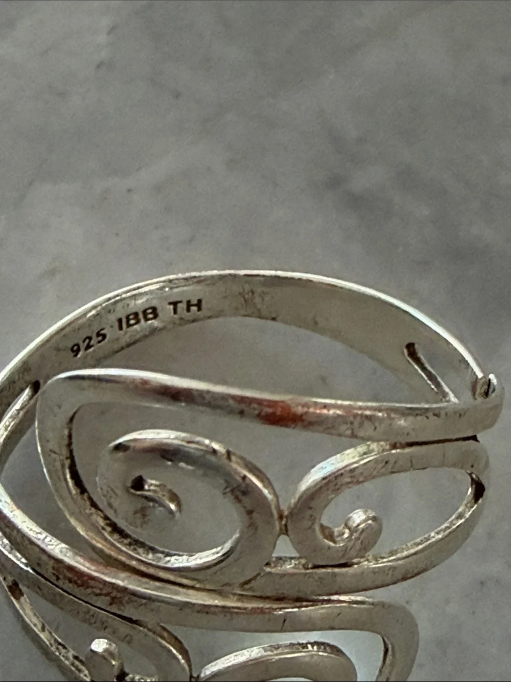 Sterling Silver Open Swirl Women's Ring